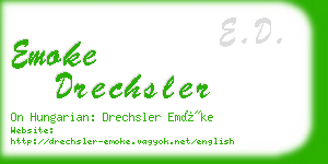 emoke drechsler business card